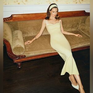 Reformation Remi Knit Dress in Soft Yellow